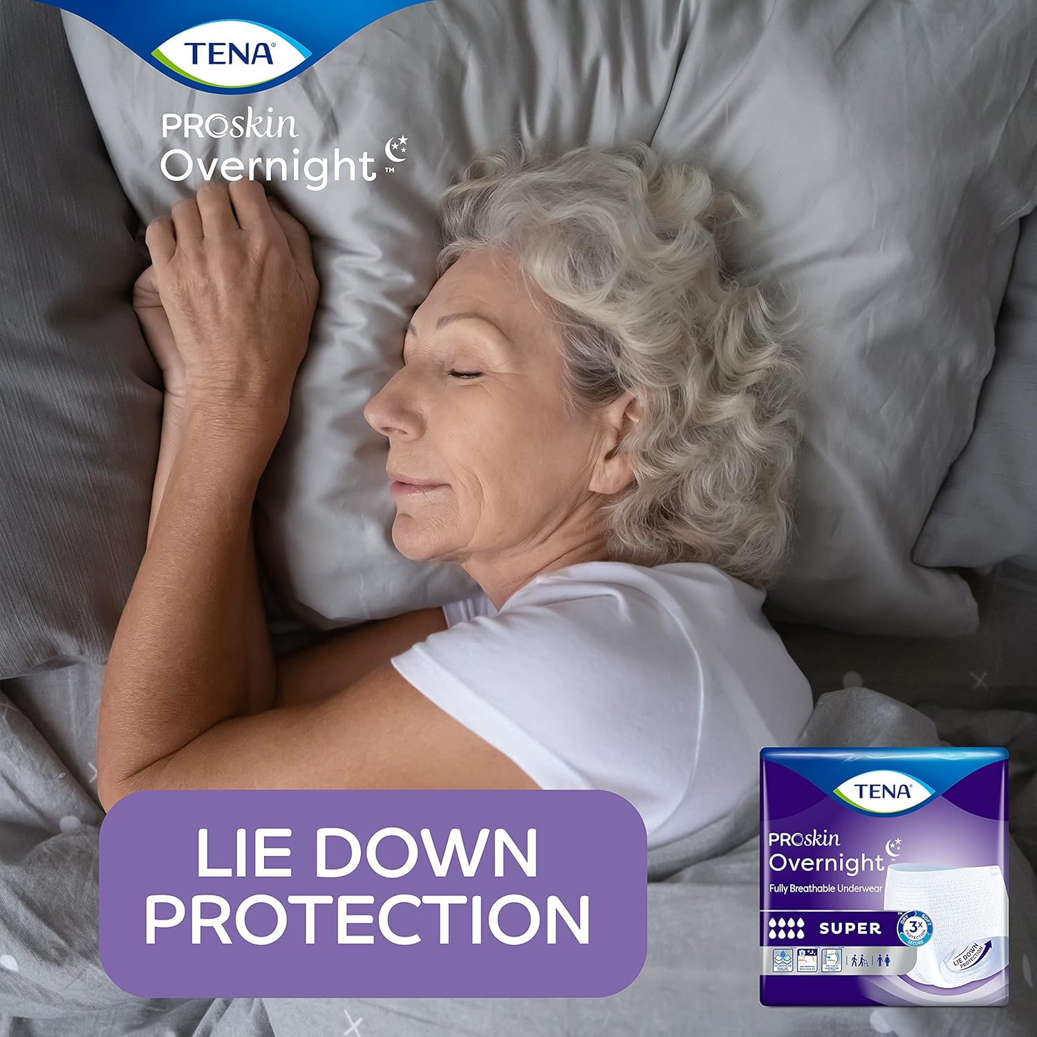Overnight Super Protective Incontinence Underwear, Heavy Absorbency, Unisex, Large, 14 Count T96702