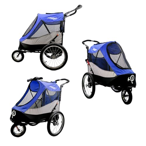 Pet Jogger/Stroller and Bike Trailer for Small to Large Dogs, Cats, and Pets, Supports up to 77LBS C367666