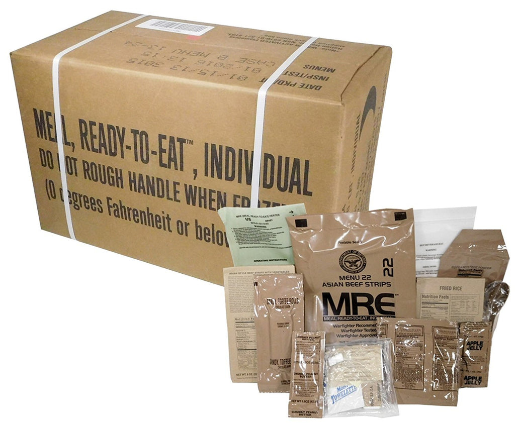 MRE Military Surplus Meal Ready to Eat, 12 Count Case K52967