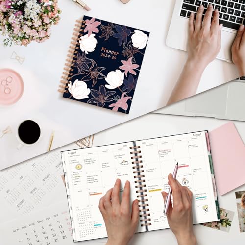 18 Month Weekly & Monthly Planner Spiral Bound Hardcover with Stickers R71205