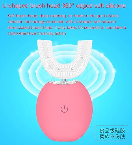 U Shaped Automatic Toothbrush for Adults, Wireless Charging, IPX7 Waterproof Z617