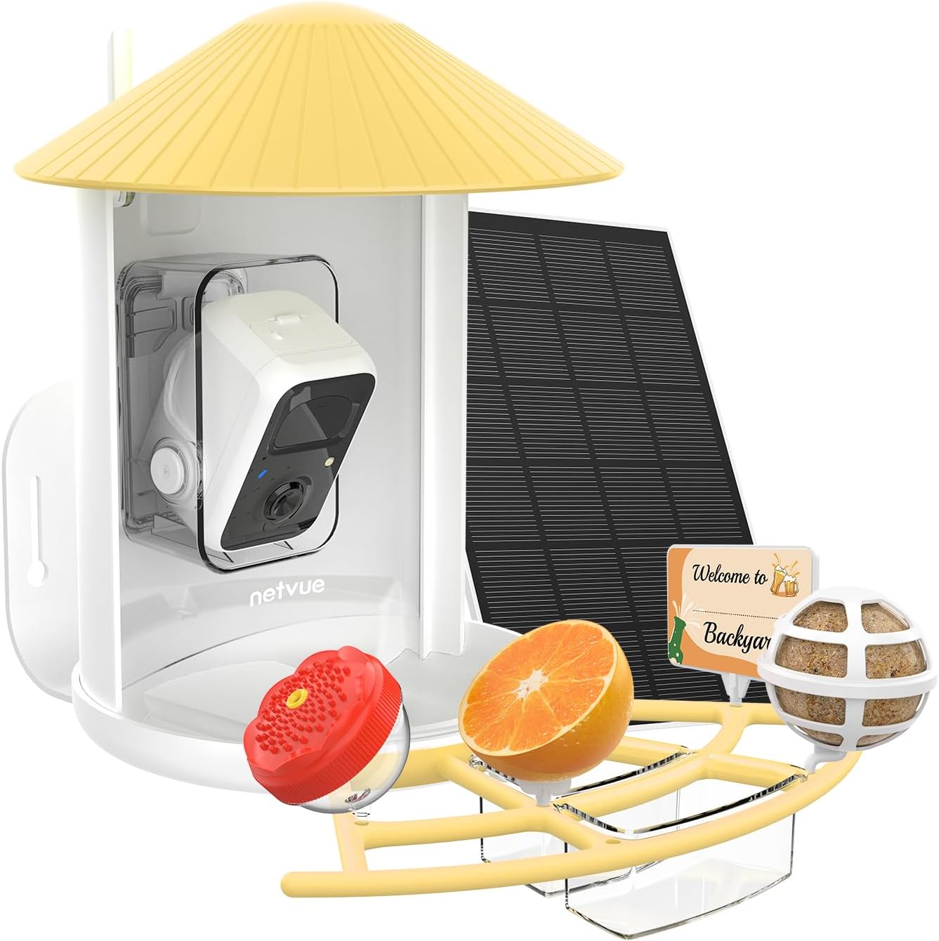 NETVUE Birdfy Camera with Solar Panel and Pro Perch