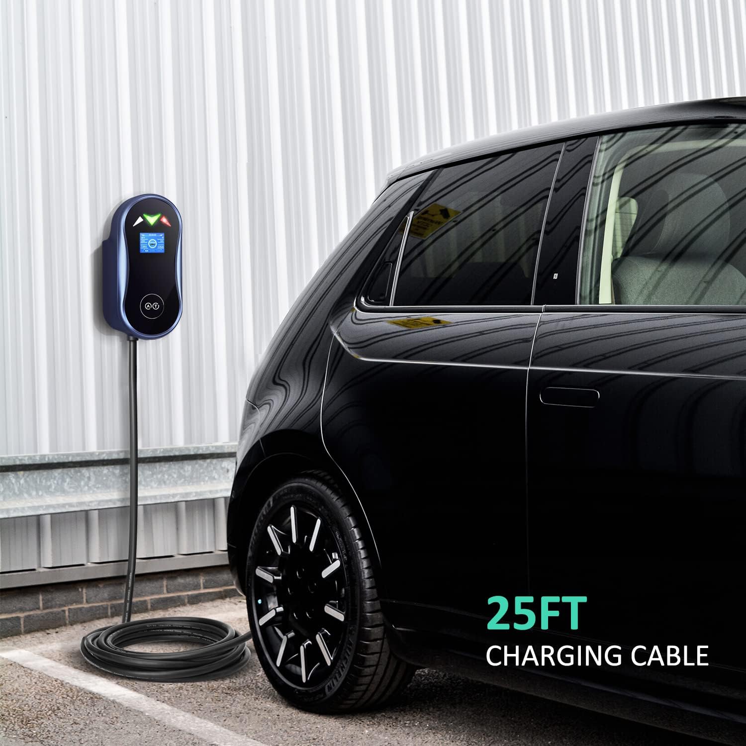 EV Charger with WiFi, 25-Foot Cable, Indoor/Outdoor A73372