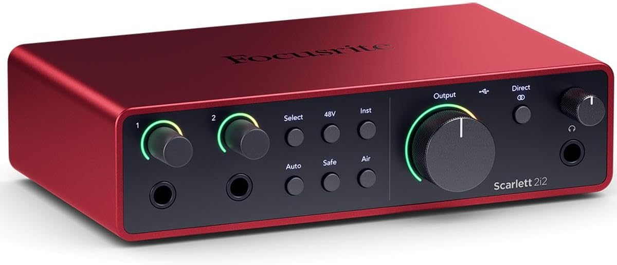 2x2 USB Audio Interface with 2 XLR Cables for PC and Mac E9970