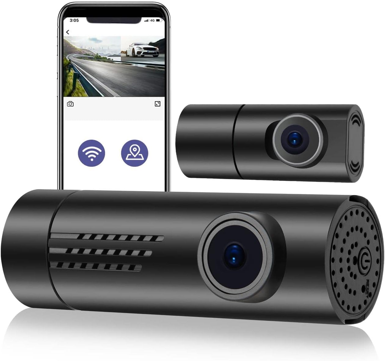 Dual Dash Cam 2K 1440P Front and Rear Dash Camera for Cars Built in 2.4G WiFi GPS Module Car Camera,170° A Grade Wide Angle,Night Vision,Parking Mode,WDR,G-Sensor,Collision Detection,APP Control