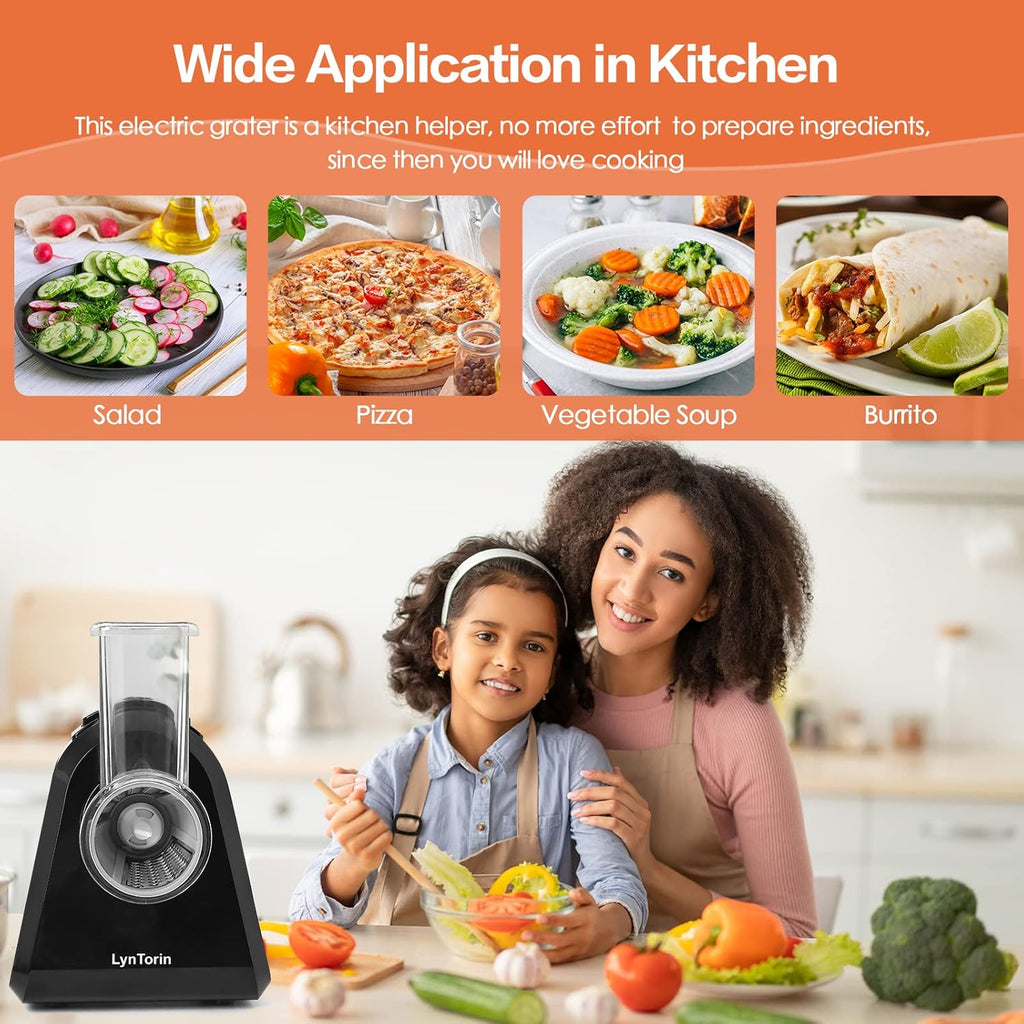 Electric Cheese Grater with 5 Attachments for Vegetables and Fruits W531917
