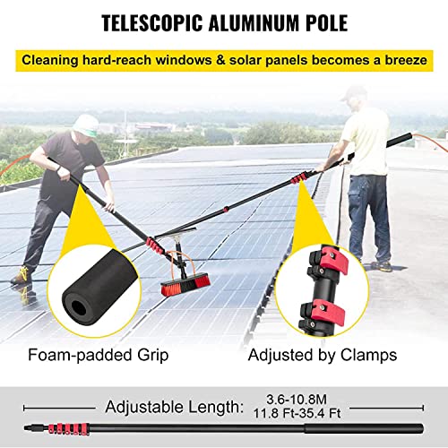 Water Fed Pole Window Cleaning Kit with Scrubber and Squeegee F44421
