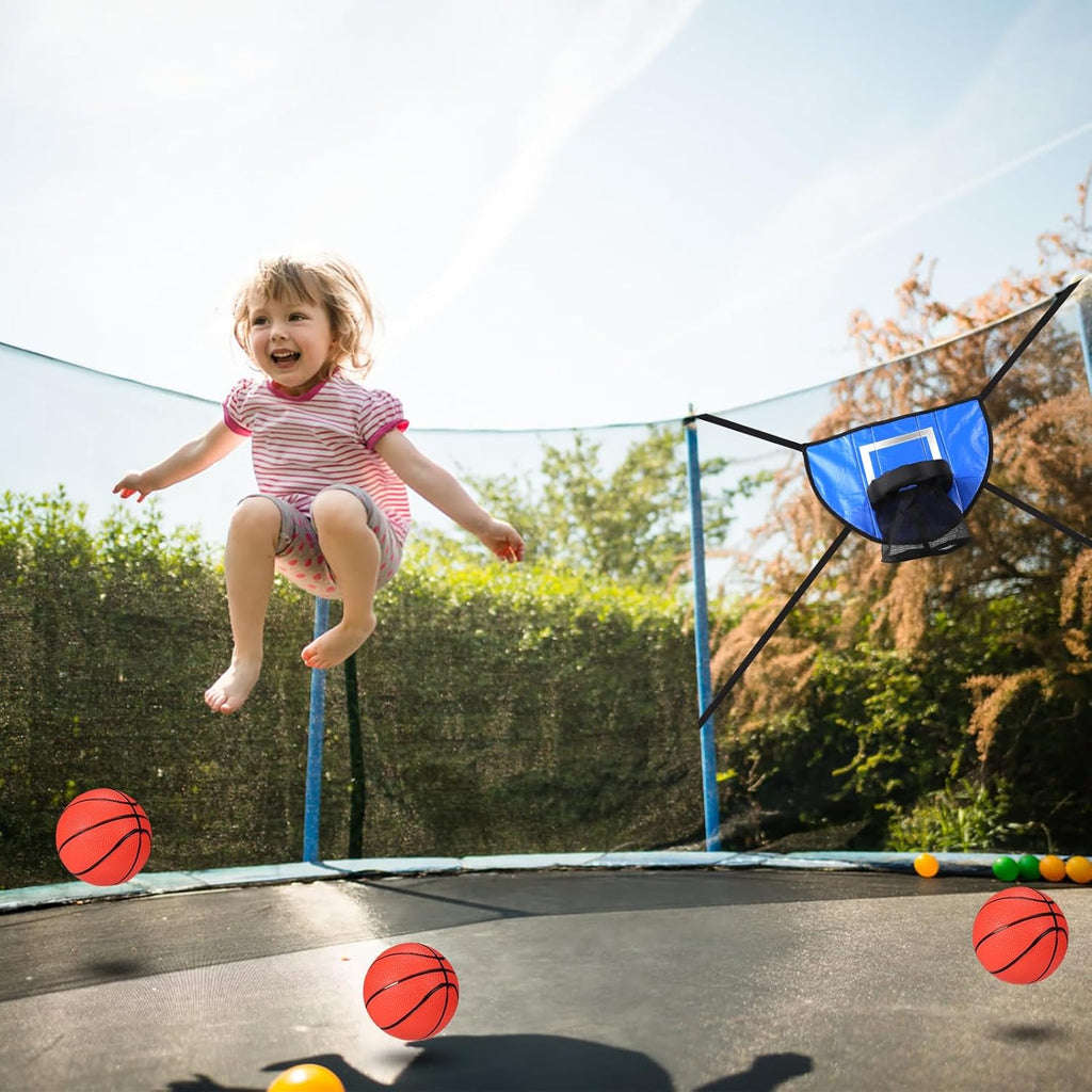 Trampoline Basketball Hoop Set with Mini Basketballs and Pump Q263