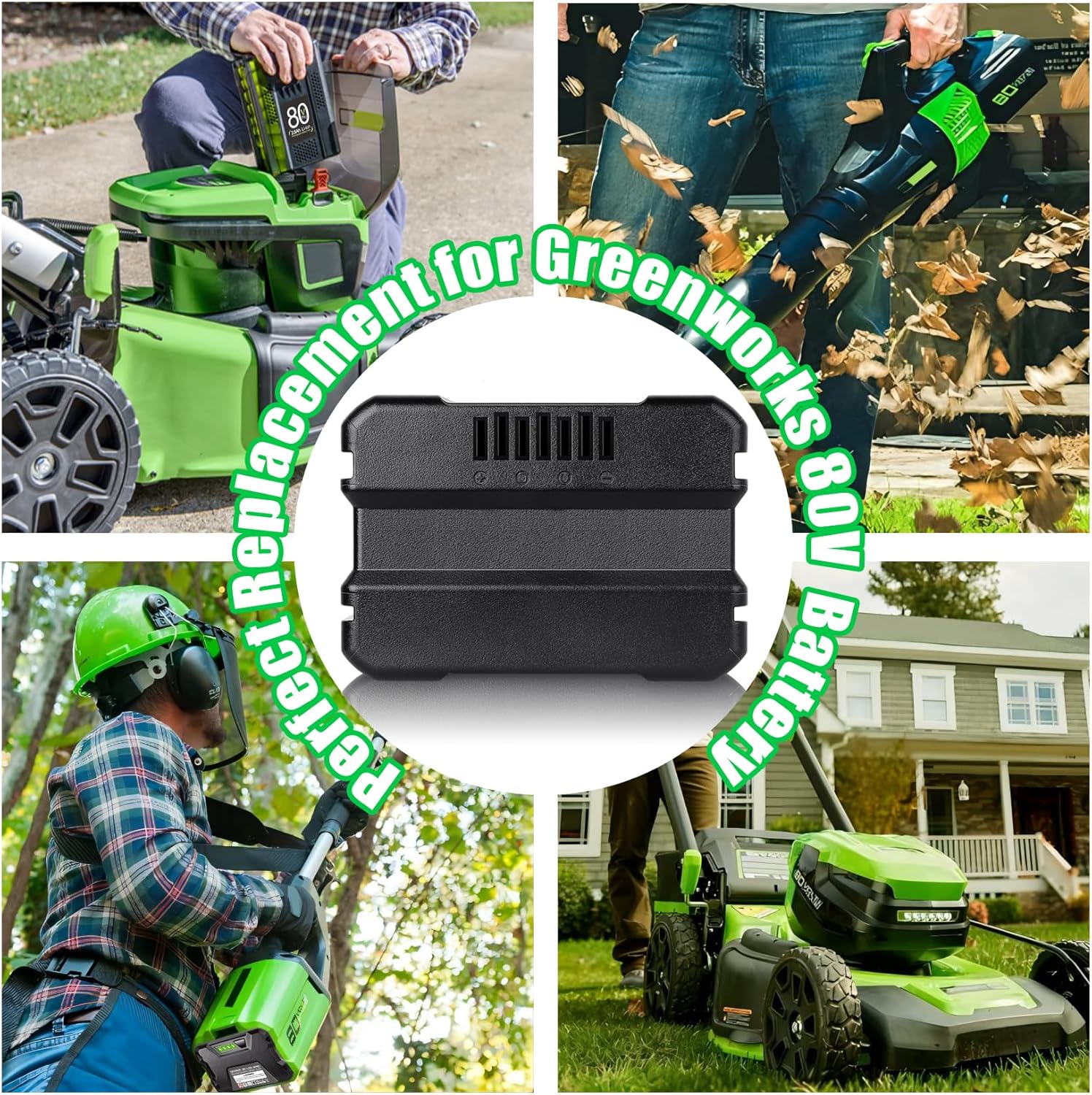 80V 3.5Ah Lithium Ion Battery Compatible with Greenworks PRO G494