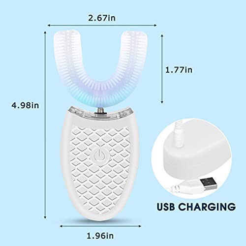 U Shaped Ultrasonic Electric Toothbrush for Adults, 360° Whole Mouth Cleaning E21437