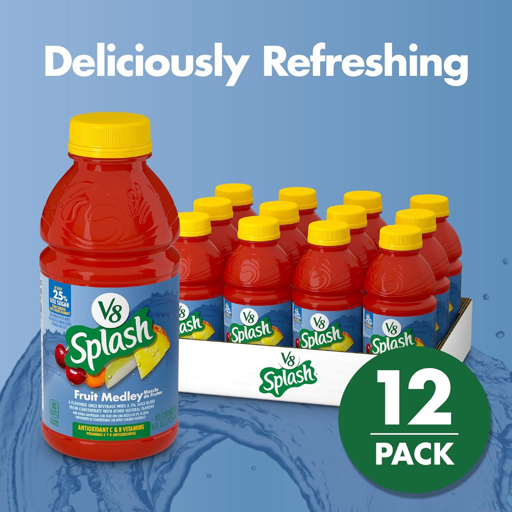 Fruit Medley Flavored Juice Beverage, 16 FL OZ Bottle (Pack of 12) C266341
