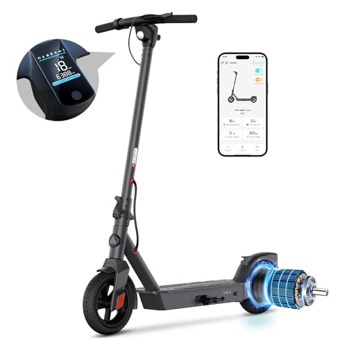 TST Electric Scooter for Adults, 19 Mph Foldable E Scooter, Peak 500W Motor, 8.5" Rear Solid Tire, All Aluminum Body Electric Scooter Adults with Dual Braking System and App Control