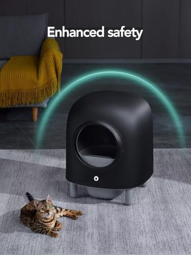 Self-Cleaning Automatic Cat Litter Box with Smart Sensor, Black S7345