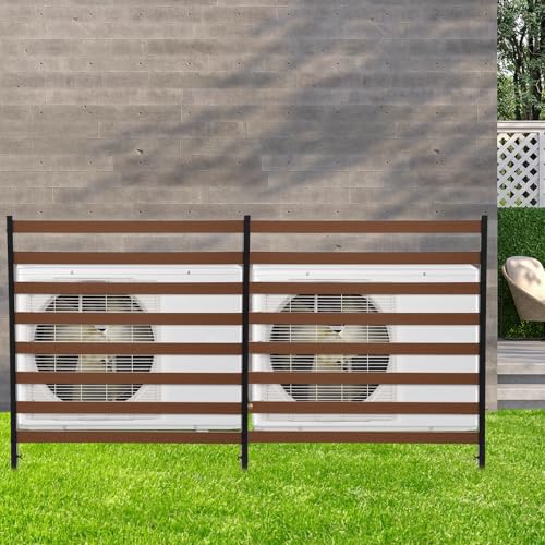 Outdoor AC Unit Privacy Fence 2 Panels 39"W x 51"H Brown R91436