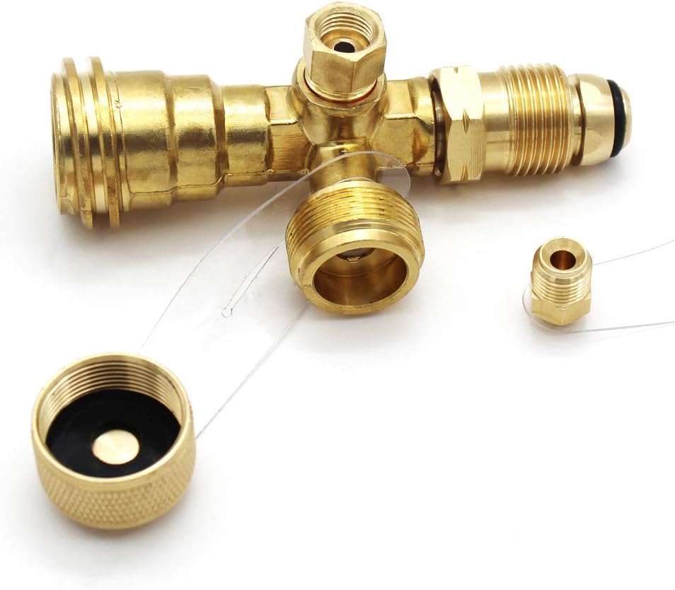 4 Port Propane Tee Adapter for RV Camping L326