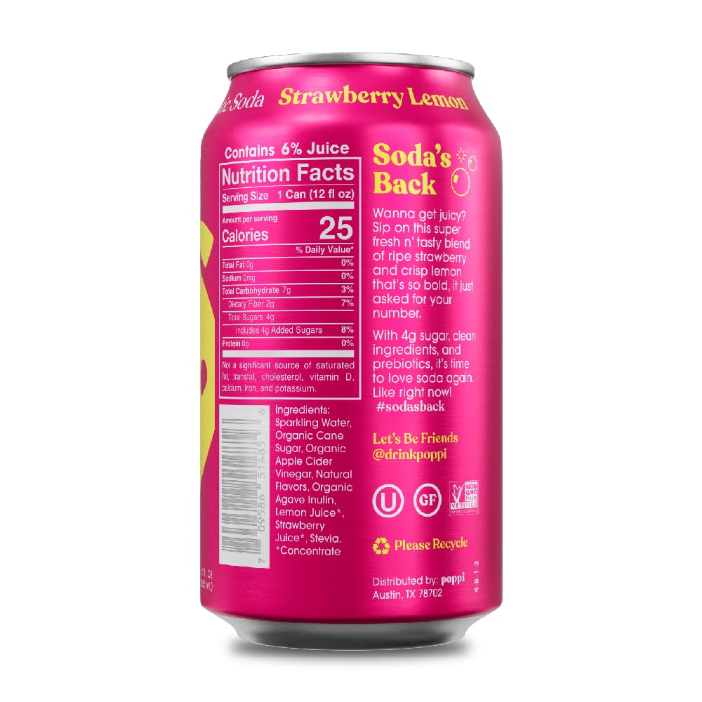 Sparkling Prebiotic Soda Variety Pack, Low Calorie, 12oz N251460