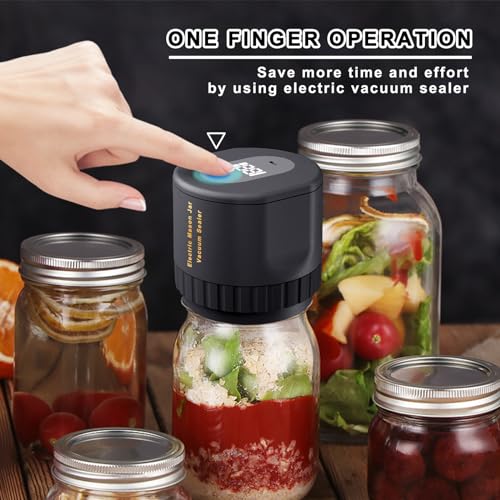 Electric Mason Jar Vacuum Sealer Kit for Wide and Regular Mouth Z60250