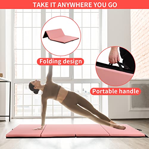 Gymnastics Mats 4x6x2 Inch Folding Tumbling Mat for Home Exercise O966