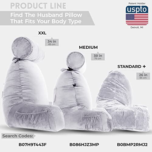 Reading Pillow with Arms, Shredded Memory Foam Backrest, Removable Cover V1399