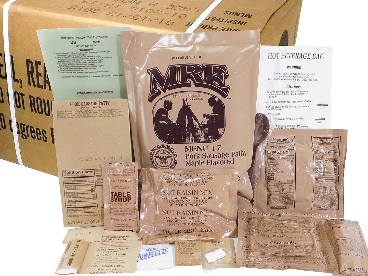 MREs Meals Ready-to-Eat Box B, Menus 13-24 A5070