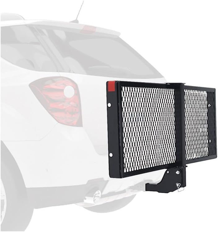 Hitch Mounted Folding Cargo Carrier for 2" Receivers, Black D965769