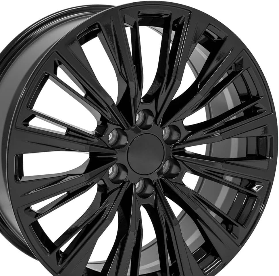 22 inch Rims 22x9 Black Set for Escalade Silverado Tahoe Sierra Yukon F289