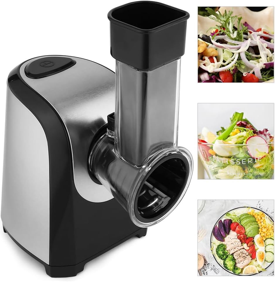 Electric Cheese Grater with One-Touch Control, 150W Kitchen Slicer Shredder K7709