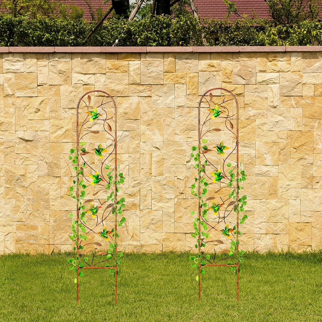Metal Garden Trellis 60 Inch for Climbing Plants Outdoor I411