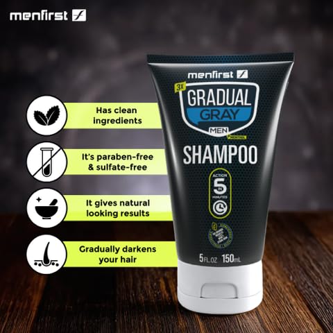 Gradual Gray Shampoo for Men, Darkening and Coverage K582648