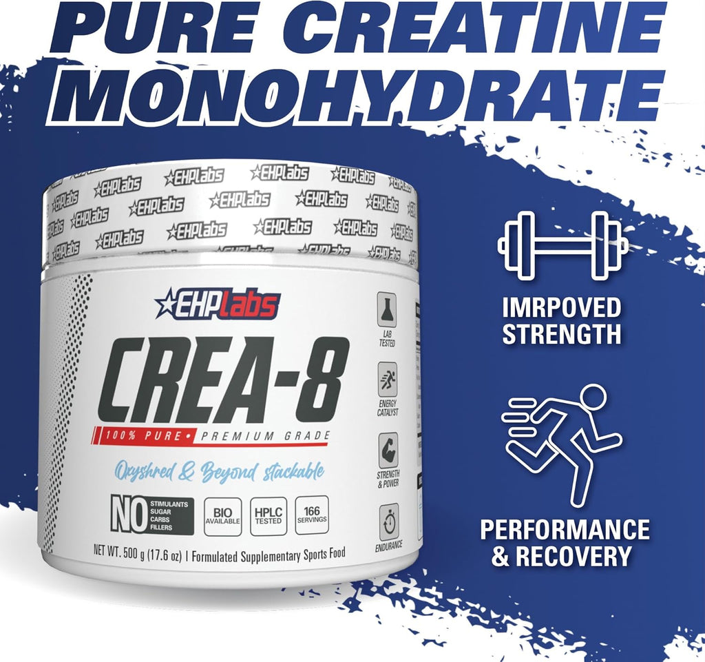 Creatine Monohydrate Powder for Muscle Growth, Unflavored, 100 Servings J6984