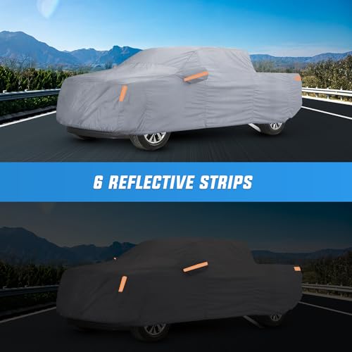 Waterproof All Weather Car Cover for Sedans, Heavy Duty Outdoor Protection with Zipper P705961