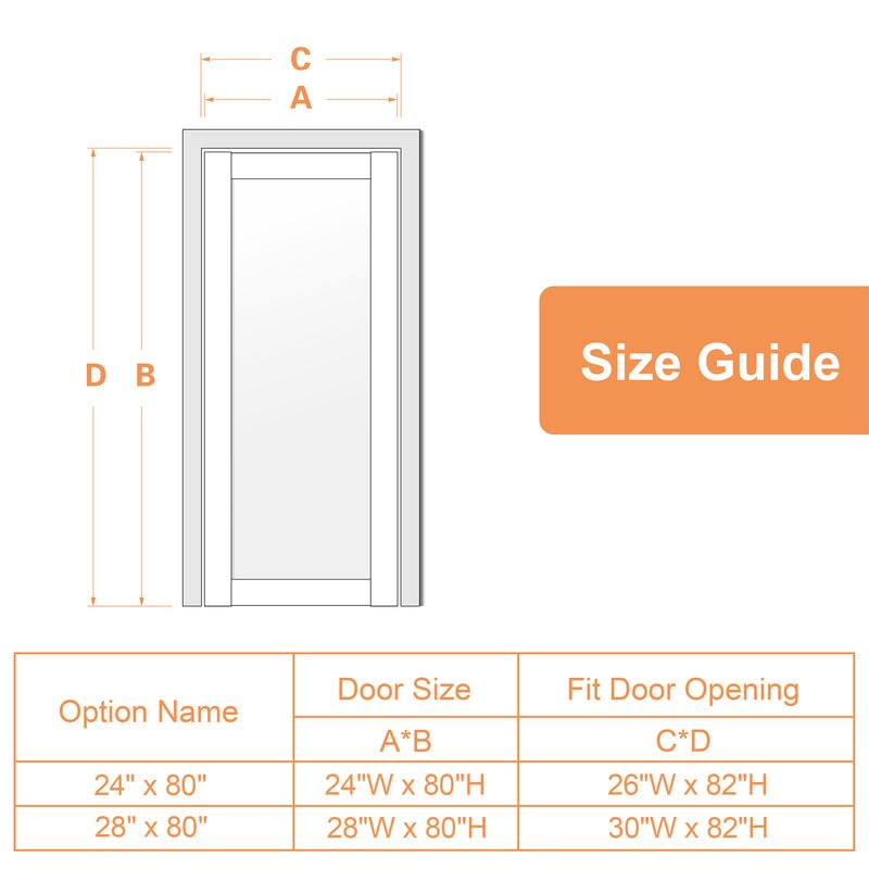 Interior French Door 5-Lite Frosted Glass MDF Slab, 24" x 80" G619