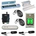 Visionis FPC-5355 One Door Access Control Outswinging Door 600lbs Electromagnetic Lock kit with Wireless Receiver Remote and PIR Kit