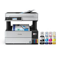 Epson EcoTank Pro ET-5180 Wireless Color All-in-One Supertank Printer with Scanner, Copier, Fax Plus Auto Document Feeder and PCL/Postscript, White, Large