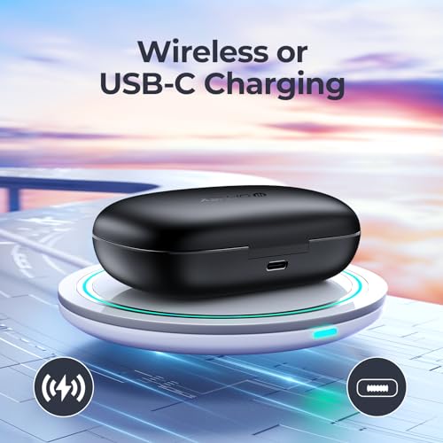 Wireless Earbuds with Charging Case, 90 Hrs Playtime, Waterproof, Purple S550292