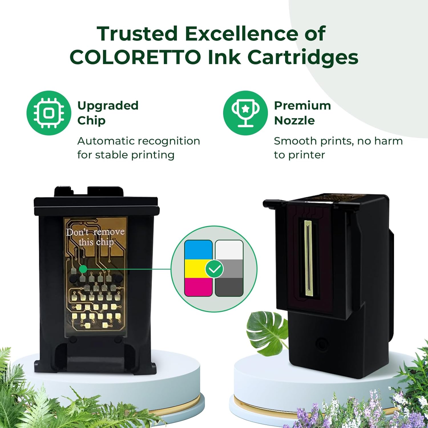 Ink Cartridges for Envy, OfficeJet, and Deskjet Printers (1 Black, 1 Color) U285176