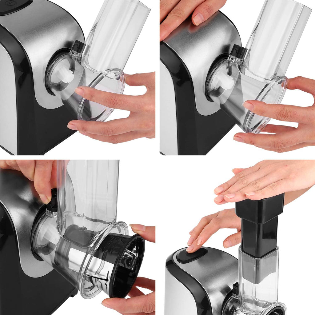Electric Cheese Grater 5 in 1 Vegetable Slicer 150W One-Touch Control F8074