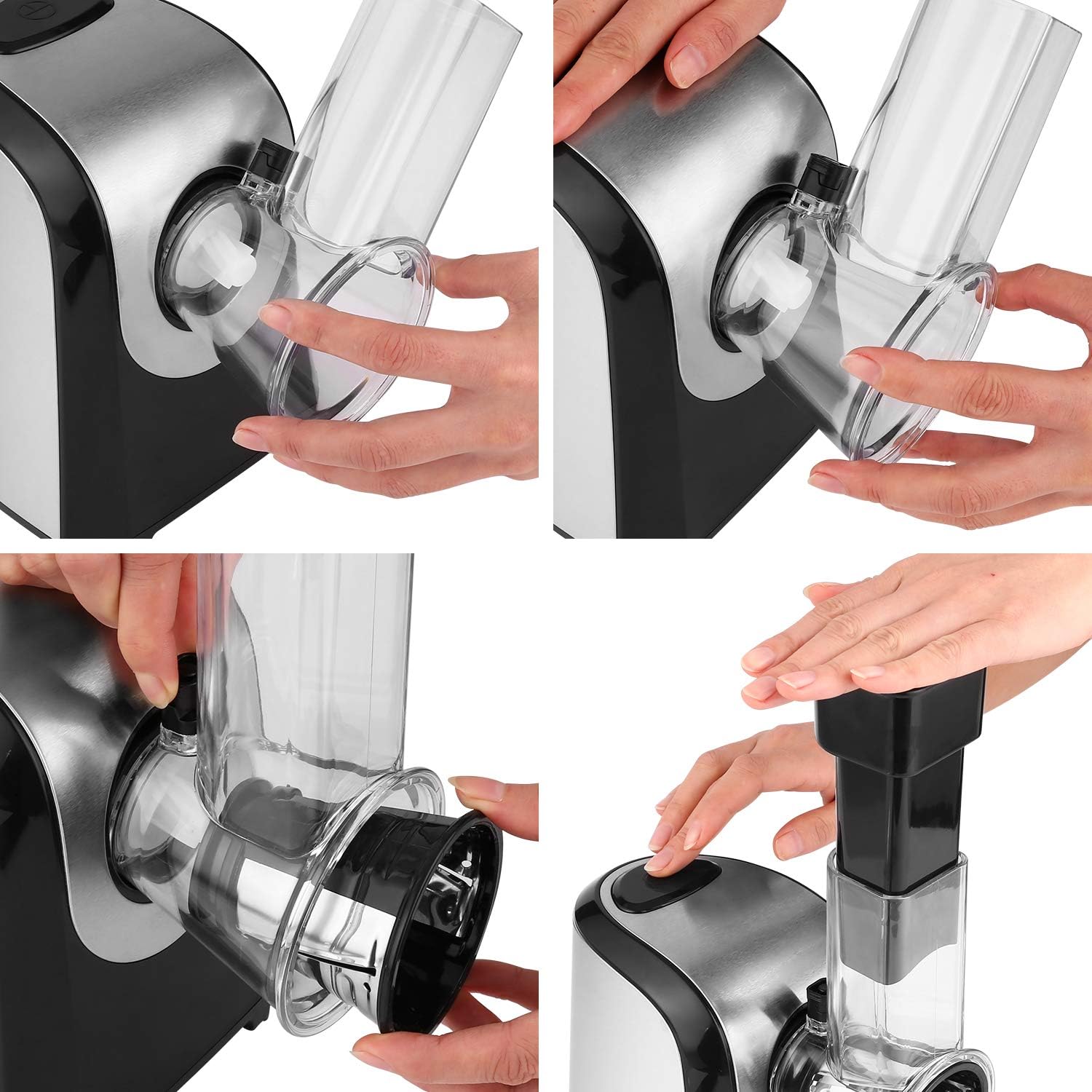 Electric Cheese Grater 5 in 1 Vegetable Slicer 150W One-Touch Control F8074