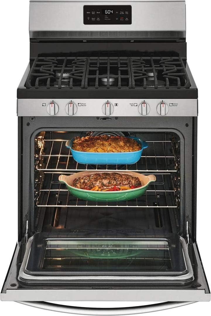 30" Freestanding Gas Range with 5 Burners and Steam Cleaning G1664