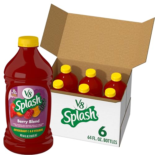 V8 Splash Tropical Blend Flavored Juice Beverage, 64 fl oz Bottle (6 Pack)