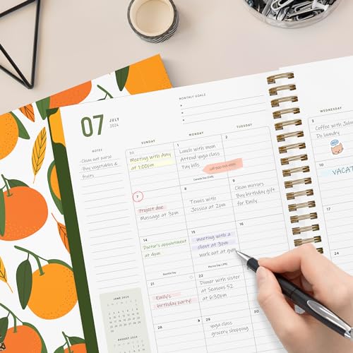 Yearly Monthly Weekly Daily Planner, Spiral Bound, June 2023 - July 2024 Z4077
