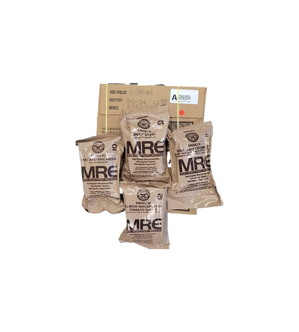 MREs Meals Ready-to-Eat Assorted Flavor 4-Pack Emergency Meals E276