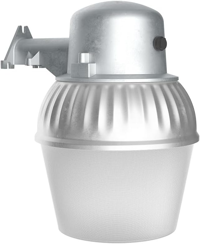 Lithonia Lighting OALS10 Outdoor LED Area Light with Photocell Dusk-to-Dawn, Gray