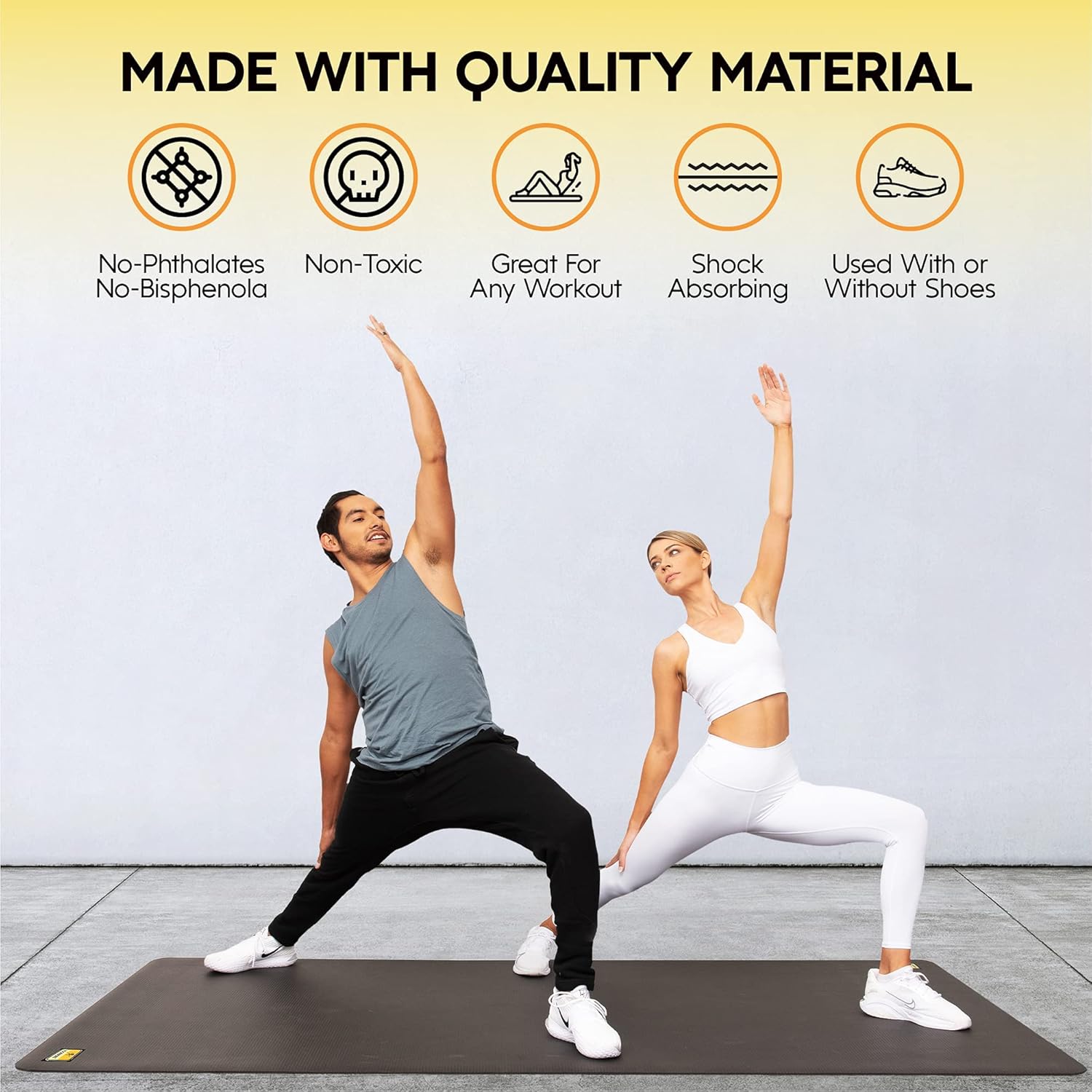 Large Exercise Mat 6x6 ft for Home Gym Flooring I603