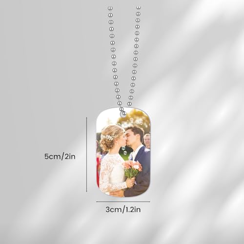 Personalized Fingerprint Dog Tag Pendant Necklace X5046