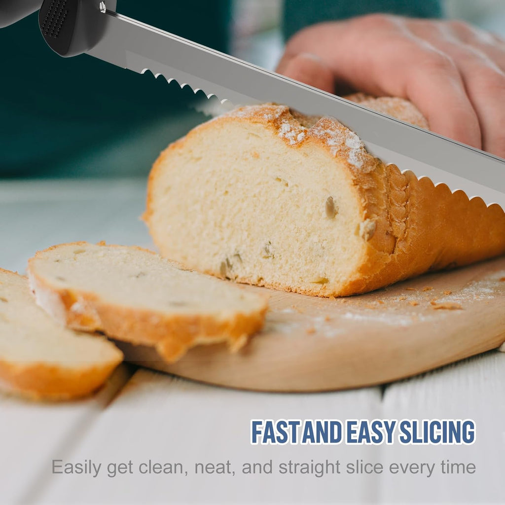 Cordless Electric Knife Rechargeable with Safety Lock and 2 Blades M315