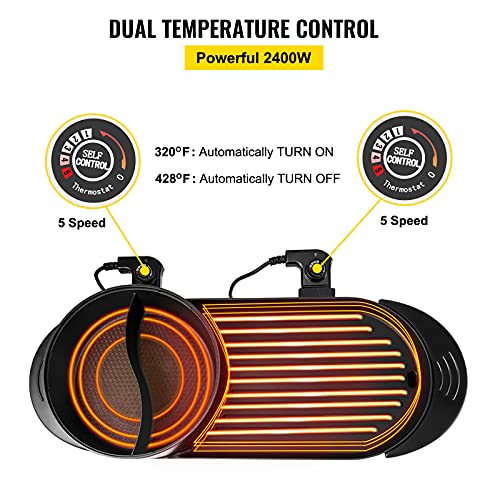 Foldable Electric Hot Pot and BBQ Grill with Dual Temp Control I922