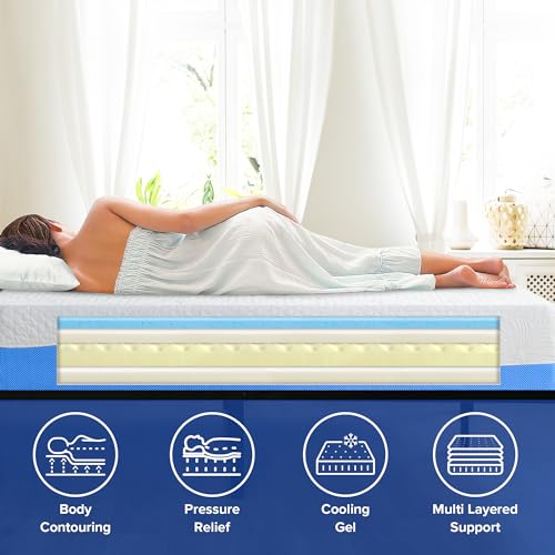 King Size 10 Inch Gel Memory Foam Mattress, Medium Firm D17740