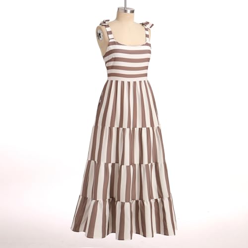 Women's Spaghetti Strap Maxi Dress Casual Sundress T907