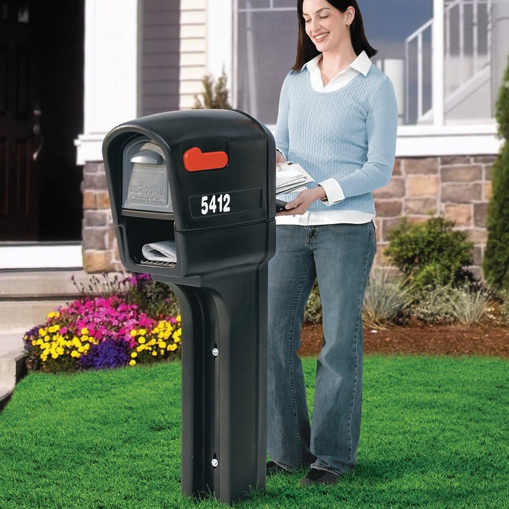 Mailbox, Black with Ground Screw, Silver J20068
